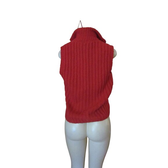 Columbia Womens Red Quilted Knit Zip-Up Vest M - Picture 4 of 5